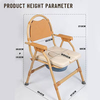Chaise de salle de bain pliable, siège de toilette, accessoires de salle de bain, chaise de toilette pour personnes âgées, équipement de réadaptation sûr pour personnes âgées