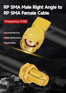 Cable Coaxial RF Personalizado RG58 LMR195 LMR240 de Ángulo Recto RP-SMA Macho a RP-SMA Hembra de 50 Ohmios DC-6GHz para Extensión de WIFI <span class=keywords><strong>TP</strong></span>-<span class=keywords><strong>Link</strong></span> - Product Image 4