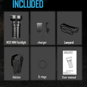 Imalent Đèn pin MS12 Mini mạnh mẽ Đèn pin 65000 <span class=keywords><strong>lumens</strong></span> <span class=keywords><strong>Cree</strong></span> XHP70.2 Đèn pin siêu sáng có thể sạc lại để săn bắn tìm kiếm - Product Image 6