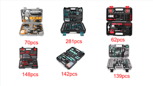 24-teiliges Gelbes Kleines Kompaktes Basis-Handwerkzeugset für Heimreparaturen. Haushaltshandwerker-Sechskantschlüssel, Zangen & Schraubendreher. OEM-Bereit - Product Image 3