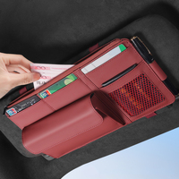 Organisateur universel multifonctionnel pour pare-soleil de voiture, pochette de rangement pour lunettes, cartes, billets, permis de conduire, accessoires intérieurs de voiture