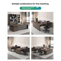Bureau de direction, bureau du président, bureau du président du conseil d'administration, bureau de direction senior, bureau de direction exécutif, bureau de direction, bureau de direction moderne en bois, combinaison de chaises modulaires
