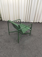 Chaise de jardin et de salle à manger extérieure au design moderne en fer, couleur personnalisable, imperméable, confortable et durable pour villa et parc