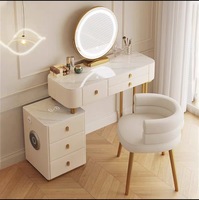 Miroir de coiffeuse intelligent multifonctionnel moderne avec éclairage pour chambre à coucher