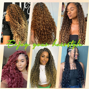 Extensiones de Cabello Sintético de Fibra de Alta Temperatura de 18 Pulgadas, Rizadas y Onduladas, con Clip, para Cosplay, Uso Médico y <span class=keywords><strong>Teatral</strong></span> - Product Image 6