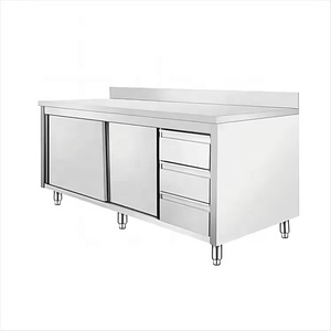 <span class=keywords><strong>Etabli</strong></span> en acier inoxydable facile à nettoyer pour restaurant avec tiroirs Portes coulissantes <span class=keywords><strong>Etabli</strong></span> en acier inoxydable <span class=keywords><strong>Cuisine</strong></span> - Product Image 1