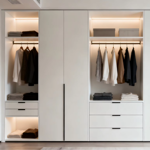 ตู้เสื้อผ้าสไตล์มินิมอลแบบปรับแต่งได้ทันสมัยพร้อมไฟ LED ภายในสามารถออกแบบมาเพื่อใช้ในห้องนอนโรงแรมและวิลล่า - Product Image 2