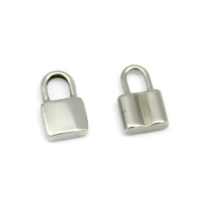 Colgante de acero inoxidable con forma de candado para joyería DIY, accesorio de regalo unisex - Product Image 4