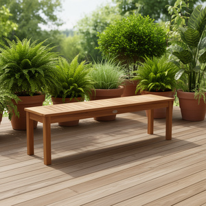 Panca da Esterno in Legno di Acacia 52 Pollici, Design Moderno e Contemporaneo Durevole per Giardino - Product Image 2