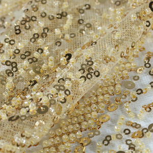 CJ Latest Style African Embroidered Bridal <strong>Lace</strong> <strong>Fabrics</strong> , Custom <strong>Heavy</strong> Beaded Crystal 3d <strong>Lace</strong> <strong>Fabric</strong> for Wedding - Product Image 2