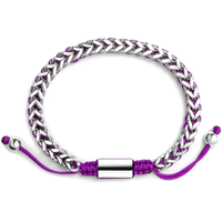 Bracelet GOLDIX pour homme, style punk, en acier inoxydable, maillons macramé, tressé à la main, ajustable, personnalisé, pour fiançailles, plaqué or 18 carats, tendance