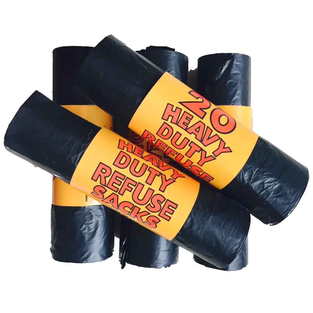 Черные корзины для мусора под заказ Jumbo Black Ldpe биоразлагаемые рулоны от производителя, черные пластиковые мусорные пакеты на 55 галлонов