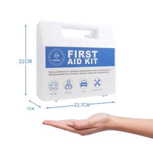 קיפול קופסת פלסטיק ערכת עזרה ראשונה בסיסי אביזרים רפואיים-רכוב קיר-עזרה ראשונה ערכת עזרה ראשונה עבור משרד החוץ - Product Image 6