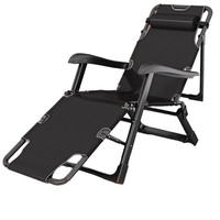 Fauteuil inclinable moderne convertible en lit, pliant, pour bureau à domicile, pause déjeuner, balcon, chaise de loisirs avec dossier, en métal, simple