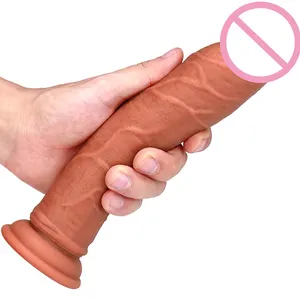 Plug anal féminin produits de sexe de masturbation pénis en silicone simulation de dureté double couche gros gode sans oeuf