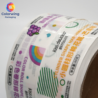 Etiquetas Adhesivas Duraderas para Rollos de Dulces, Serie Multi-Sabor, para Empaquetado de Piruletas y Malvaviscos, Juego Personalizado para Etiquetado de Pequeñas Empresas