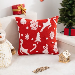 Hot bán thoải mái mềm giáng sinh gối trường hợp cây trang trí tuyết Fluffy ném gối - Product Image 5