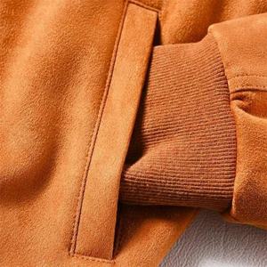 Chaqueta Bomber de Gamuza para Hombre al por Mayor, Ropa Exterior Informal Retro Adecuada para Uso Diario, Estilo Urbano y Actividades al Aire Libre - Product Image 4