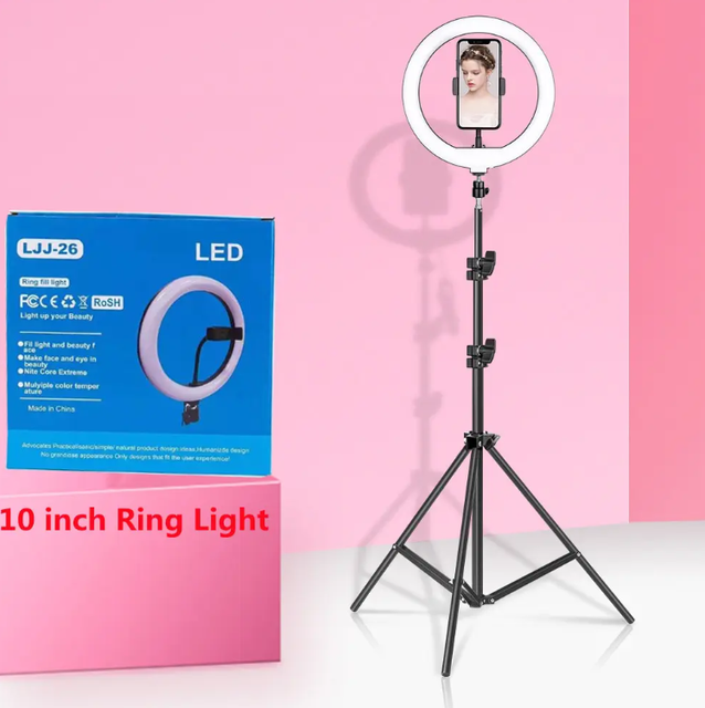 Hot Sale LJJ-26 Smart Mobile Phone Tripod 26cm 10inch Ring Light Led Light