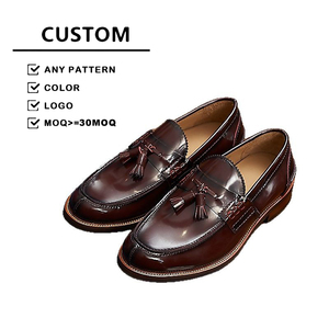 Zapatos Mocasines de Cuero Genuino de Alta Calidad de Diseñador Italiano para Hombre, Forro de Piel de Oveja, Borlas, Moda Versátil - Product Image 1