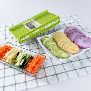 Cortador de Verduras Moderno, Picador de Alimentos, Cortador de Mandolina con 5 Cuchillas y Volumen de 600 ml - Product Image 6