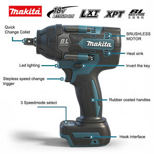 Juego de Herramientas <span class=keywords><strong>Makita</strong></span> de 18V: Amoladora Angular/Taladro/<span class=keywords><strong>Llave</strong></span> de <span class=keywords><strong>Impacto</strong></span> con Agarre Ergonómico para Operación Prolongada, Juego de 3 Herramientas Inalámbricas de Iones de Litio - Product Image 5
