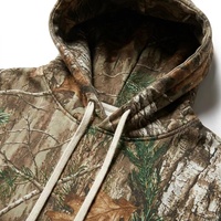 Sweat-shirts à capuche surdimensionnés XUFEI avec logo personnalisé OEM, imprimé camouflage Real Tree de haute qualité, 100% coton, pour hommes