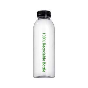 16 oz vòng hình dạng BPA free rõ ràng tái chế <span class=keywords><strong>Pet</strong></span> nhựa uống chai nước giải khát 500 <span class=keywords><strong>ml</strong></span> pcr rPet tái chế nước trái cây chai - Product Image 2