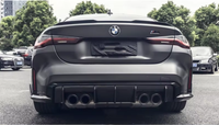 Diffuseur de pare-chocs arrière en fibre de carbone style MP pour BMW M3 G80 M4 G82 2021+ Pièces de tuning aérodynamique extérieures pour voitures