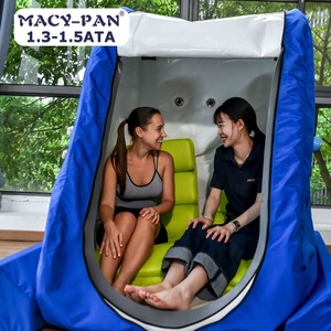 Chambre hyperbare à coque souple <span class=keywords><strong>MACY</strong></span>-PAN 1.5 ATA, pour position allongée et assise, capsule d'oxygénothérapie HBOT pour le bien-être à domicile, certifiée CE ISO - Product Image 3