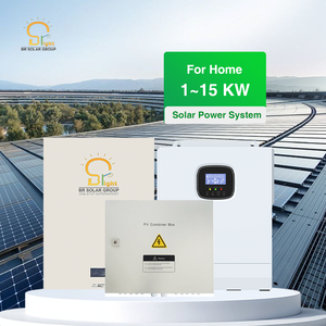 BR SOLAR 5KW 그리드 홈 태양광 발전기 키트 MPPT 컨트롤러 다결정 실리콘 패널 Lifepo4 리튬 배터리 순수 - Product Image 1