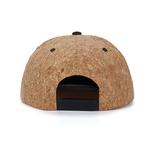 Casquette de baseball unisexe sportive et performante, personnalisée, avec broderie 3D en métal, en faux liège écologique, réglable, contrastée kaki et noir - Product Image 5