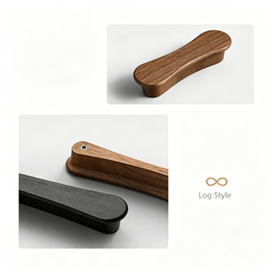Manijas y Perillas Minimalistas de Madera para Gabinetes, Forma de Barra, Color Negro y Marrón, Herrajes Duraderos para Muebles de Cocina - Product Image 3