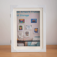 Cadre photo en bois à bascule A3/A4 pour table, cadre d'exposition pour peintures d'enfants avec options de taille pour le rangement