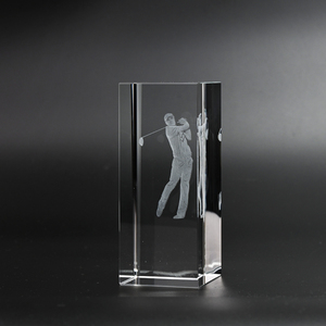 Chất lượng cao K9 pha lê khối trong suốt hình chữ nhật khối rắn với 3D khắc laser biểu tượng tùy chỉnh - Product Image 6