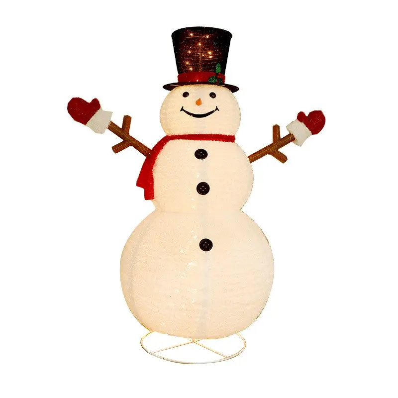 High Quality KD design Durable Light Up Snowman Indoor outdoor Led Light Christmas Snowman Decoration