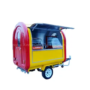 Cheap Hot Dog Caravanas Food Caravan Car Cart para Venda Food Trailer Round Mobile Fruit Cart Double Decker Bus Mobile Restaurant