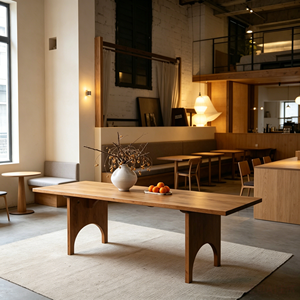 <span class=keywords><strong>Tavolo</strong></span> da Pranzo <span class=keywords><strong>Rettangolare</strong></span> in Legno di Betulla Stile Mid-Century <span class=keywords><strong>per</strong></span> Esterni, Set <span class=keywords><strong>Tavolo</strong></span> e Sedie <span class=keywords><strong>per</strong></span> Giardino, Terrazza, Villa, Patio, Arredamento Moderno - Product Image 3