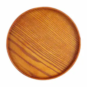JUNJI vassoio semplice in legno vassoi da portata piatto da tè piatti da caffè pane in legno grande Brunch