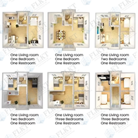 FLKT Maison préfabriquée de luxe pour expédition maritime sécurisée, conteneur extensible 20ft 40ft, kit de maison mobile modulaire pliable