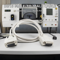 Cable DB15 de Doble Capa, Macho a Macho, con Blindaje Trenzado, D-SUB de 15 Pines, Cable de Extensión Recto para CNC, UPS, PLC, Servocontrolador