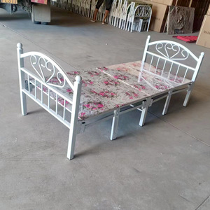 HY the New Stylish and Simple <strong>Bed</strong> with Mass Wholesale Metal Folding <strong>Single</strong> Double <strong>Bed</strong> <strong>Saves</strong> <strong>Space</strong> for Adult <strong>Beds</strong> - Product Image 6