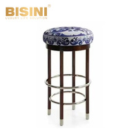 Table à manger couleur bleue en porcelaine blanche Le nouveau style national chinois comporte une table à motif