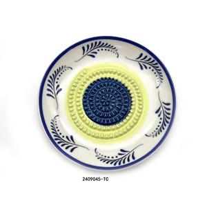 Assiette de présentation moderne en céramique écologique motif gingembre et ail pour la cuisine et la décoration intérieure - Product Image 1