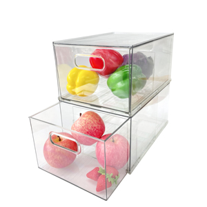 High-quality Transparent Kitchen Storage Box Stackable Storage Box Refrigerator Drawer Food Storage Box