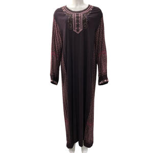 Ropa islámica señora árabe rayón manga larga <span class=keywords><strong>Maxi</strong></span> talla grande mamá vestidos de verano para mujeres musulmanas - Product Image 1