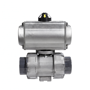 Vanne à boisseau sphérique en bronze à bride de 1/2 pouce avec actionneur pneumatique pour milieux acides, personnalisable OEM, conception à double union - Product Image 4