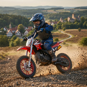 Minimoto de Cross Original de 49cc para Niños, Motor de 2 Tiempos a Gasolina, Velocidad Máxima de 60 mph, Fácil Arranque, Motocicleta Todoterreno - Product Image 4