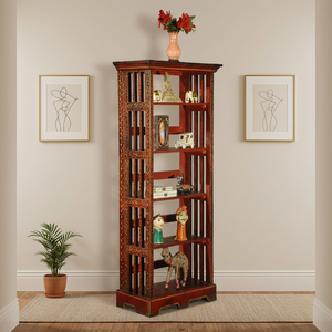 Vitrine d'exposition pliante en bois peint antique, 5 niveaux, fabriquée à la main, pour hôtel, salon, mobilier commercial, prix compétitif - Product Image 1