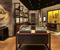 Vitrine de présentation de montres de style industriel de luxe, vitrine à montres en verre haut de gamme pour les magasins de montres haut de gamme